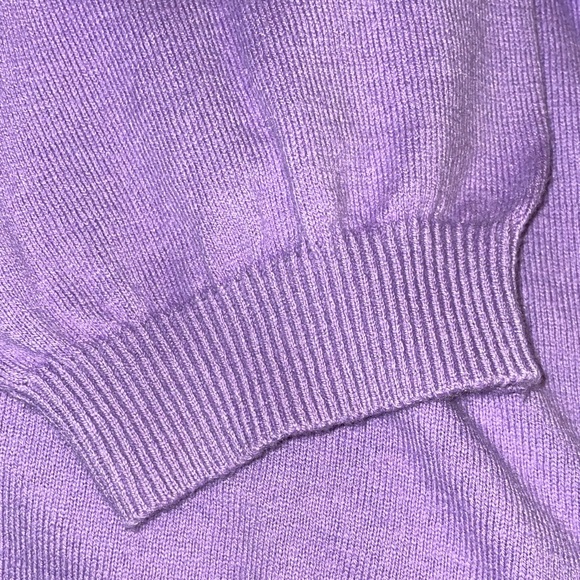 Talbots Lavender Ruffled Neck Sweater - Picture 5 of 8